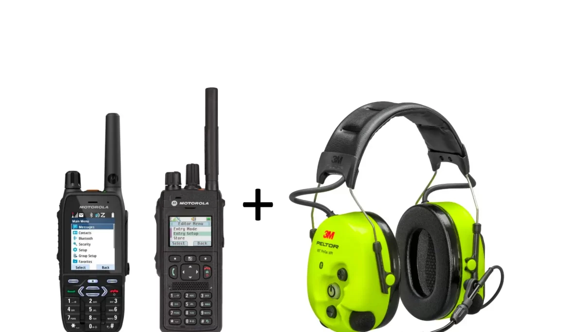 Gehörschutzkopfhörer für TETRA Digitalfunkgeräte der Serie Motorola MTP3000 + MXP600